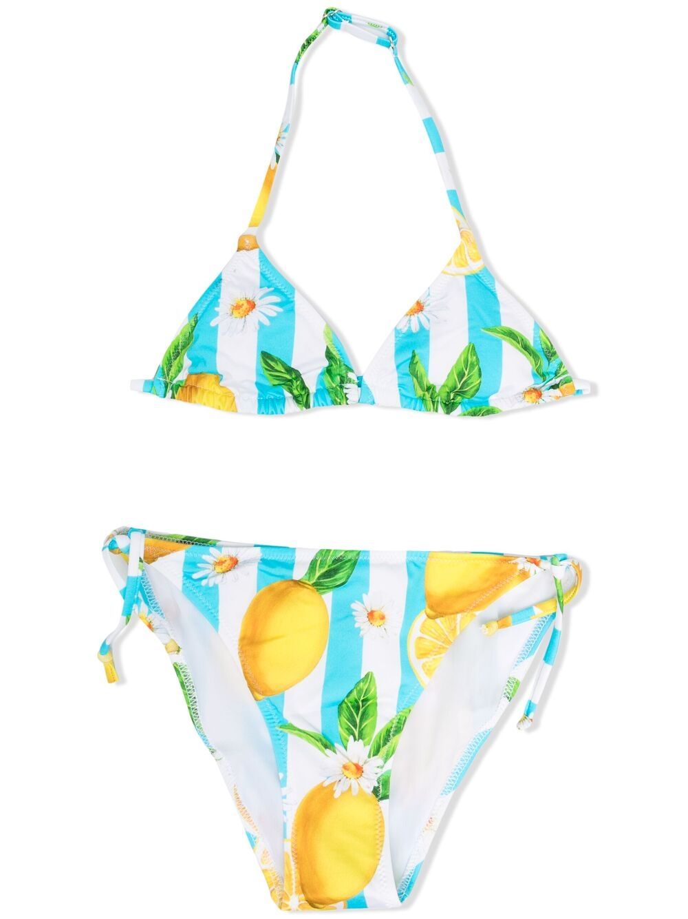 фото Mc2 saint barth kids fruit print halterneck bikini