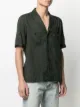 Saint Laurent shawl-lapel short-sleeve shirt