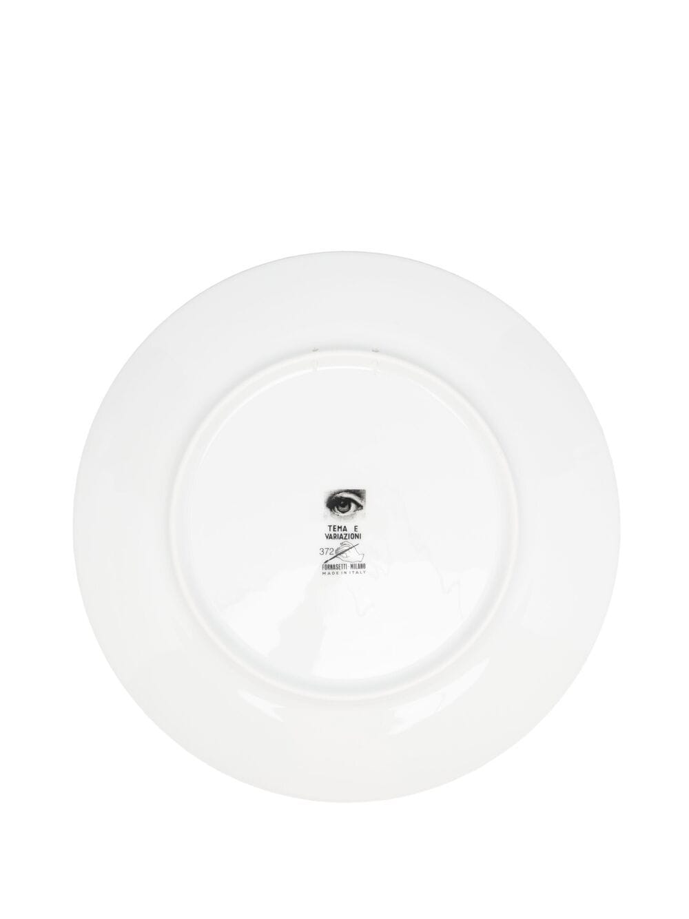 Shop Fornasetti Graphic-print Plate In White
