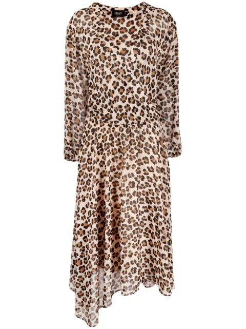 LIU JO leopard print asymmetric dress