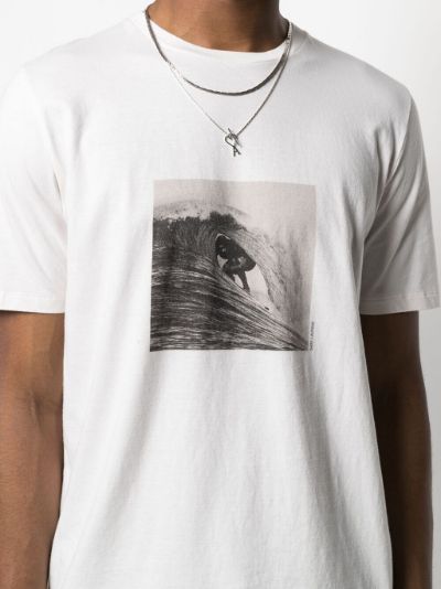 Saint Laurent Surfer print T-shirt white | MODES