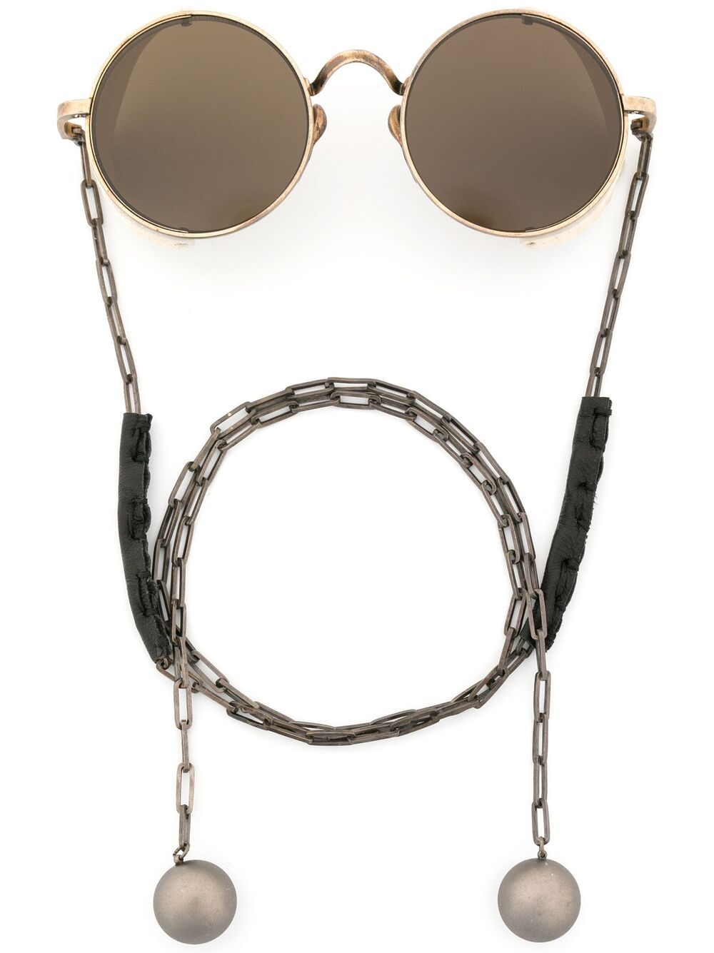 фото Uma wang солнцезащитные очки в круглой оправе с цепочкой
