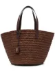 Image 1 of Saint Laurent woven-raffia tote bag