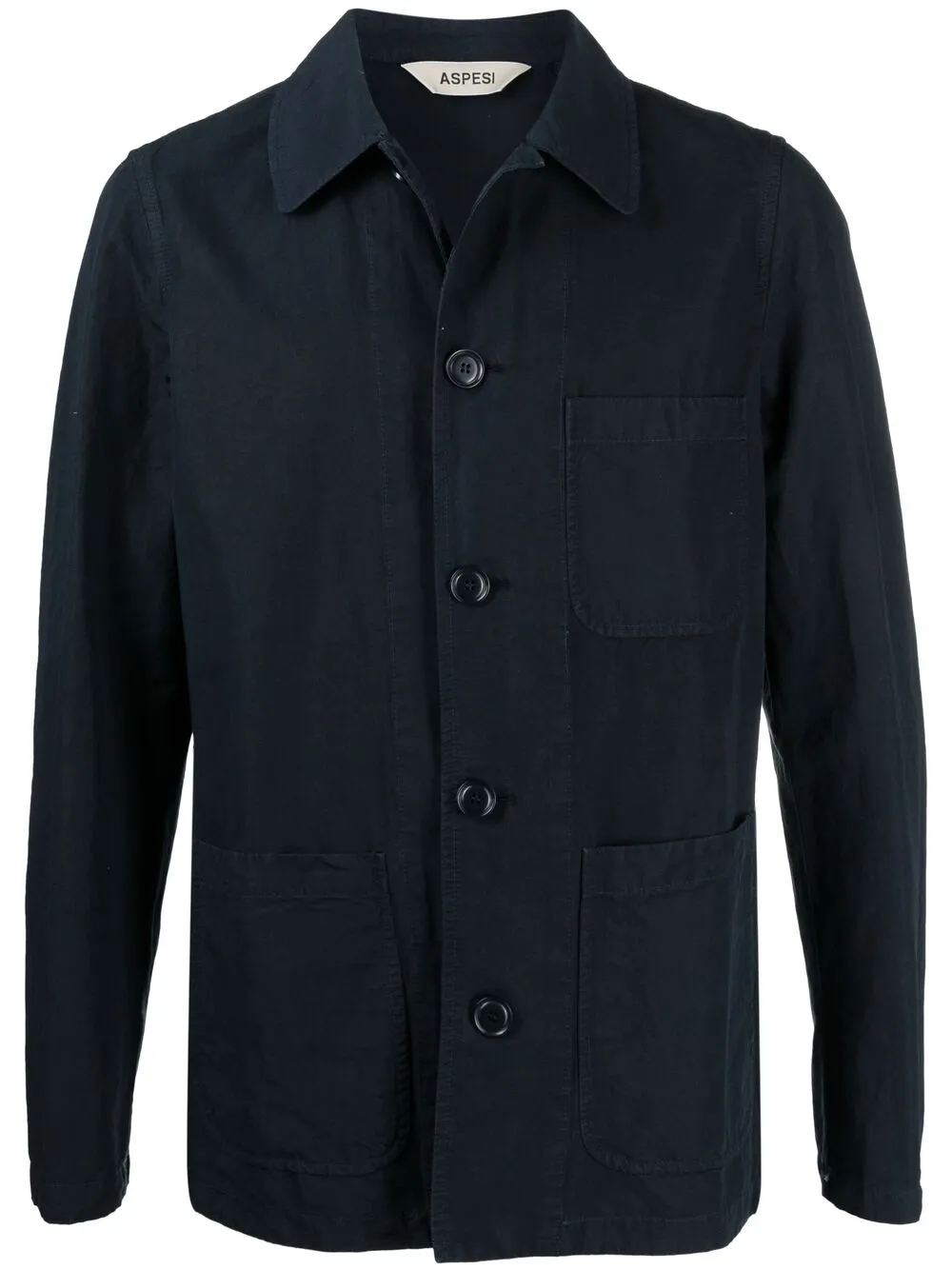 

ASPESI sobrecamisa de sarga con botones - Azul