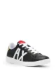 Image 2 of Armani Exchange appliqué-logo perforated sneakers