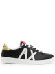 Image 1 of Armani Exchange appliqué-logo perforated sneakers