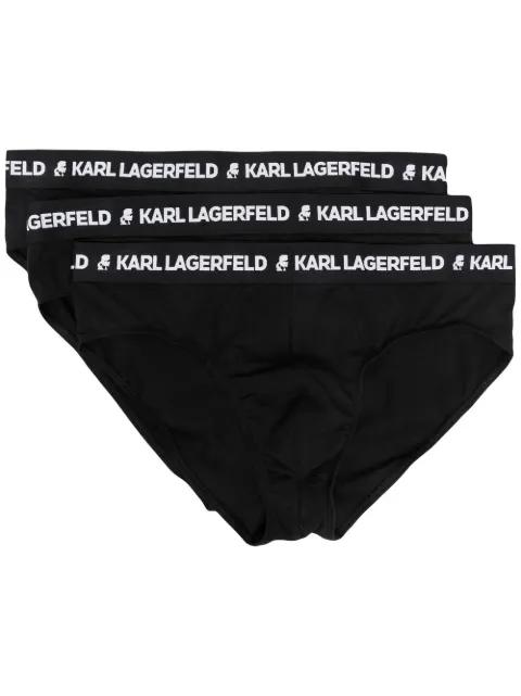 Karl Lagerfeld logo-waistband boxer briefs (pack of three)