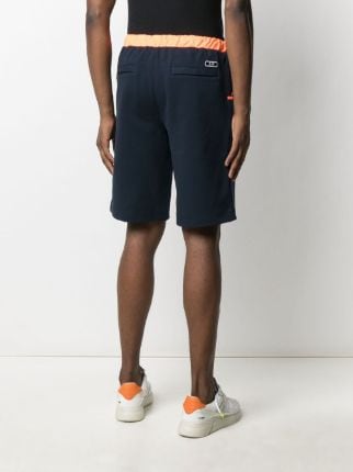 two-tone cotton track shorts展示图