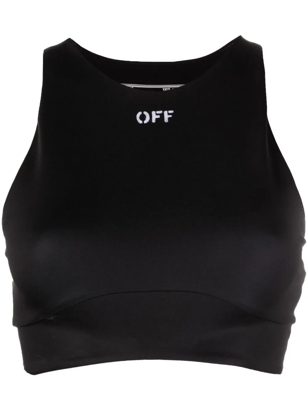 фото Off-white укороченный топ с логотипом