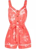 Ulyana Sergeenko Georgette crepe jumpsuit - Red