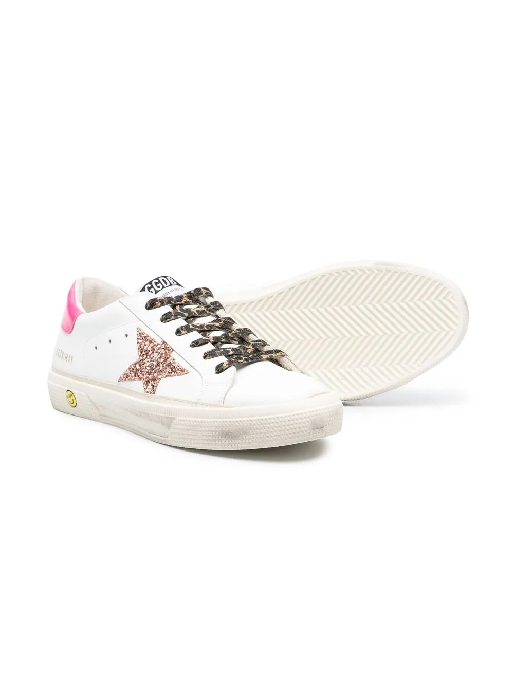 фото Golden goose kids кеды may с блестками