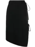 Off-White tie-fastening asymmetric skirt - Black
