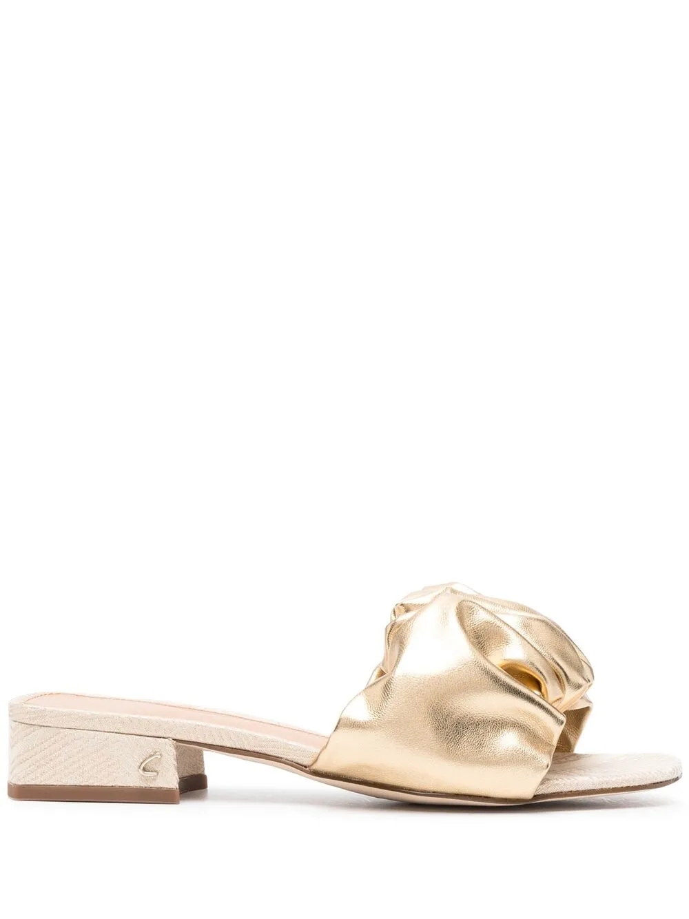 Sam Edelman сандалии с эффектом металлик и сборками