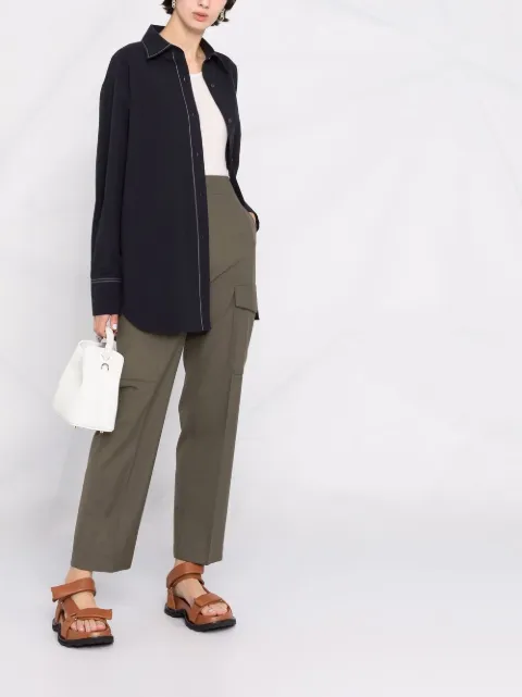 Filippa K Mandy contrast stitch shirt 