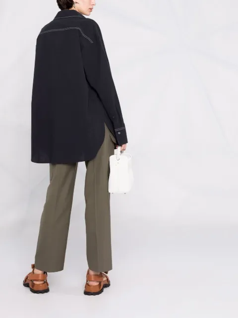 Filippa K Mandy contrast stitch shirt 