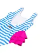 Image 2 of Mc2 Saint Barth Kids flamingo-print striped swimsuit