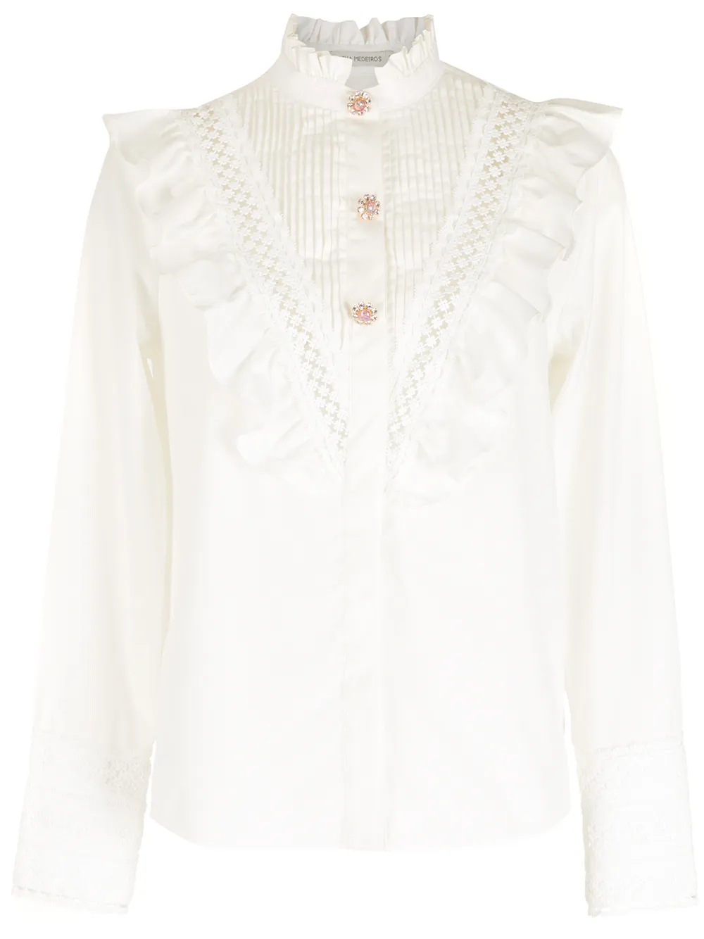 

Martha Medeiros ruffled Victoria shirt - White