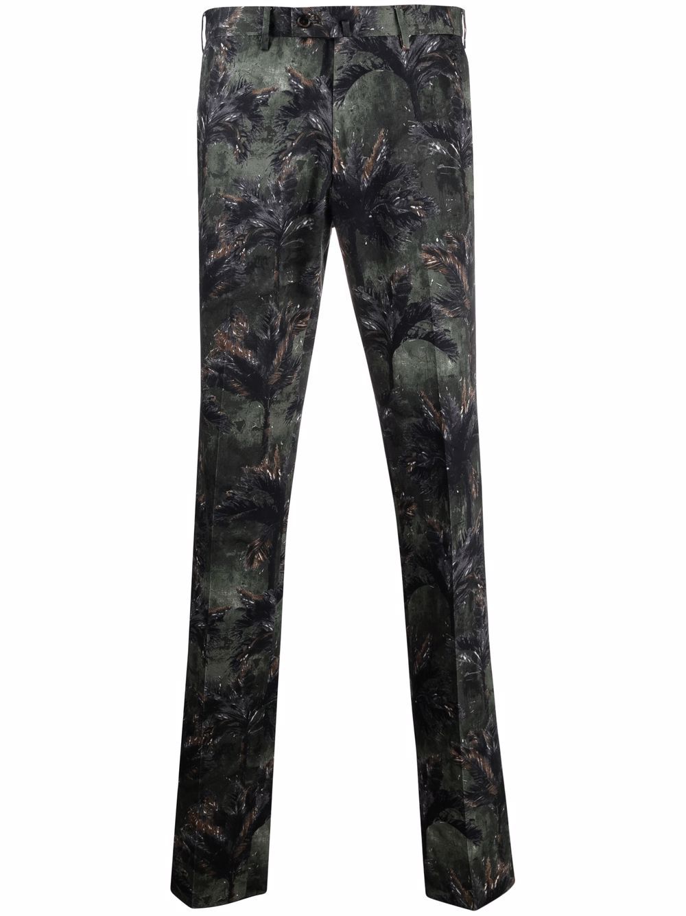 PT01 LEAF PRINT TAILORED TROUSERS