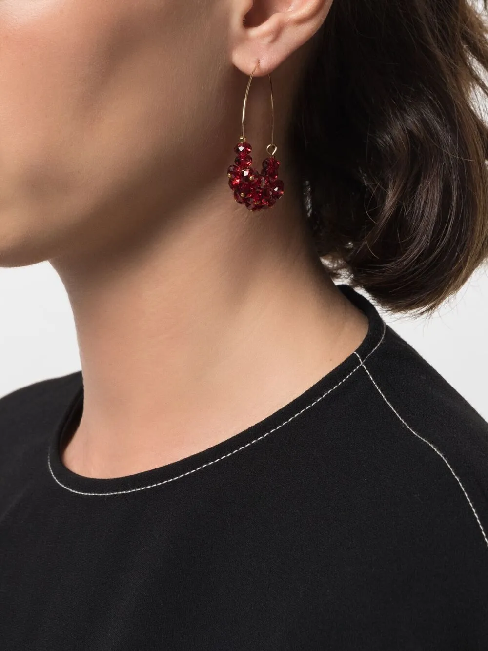 фото Isabel marant étoile серьги-кольца с бусинами