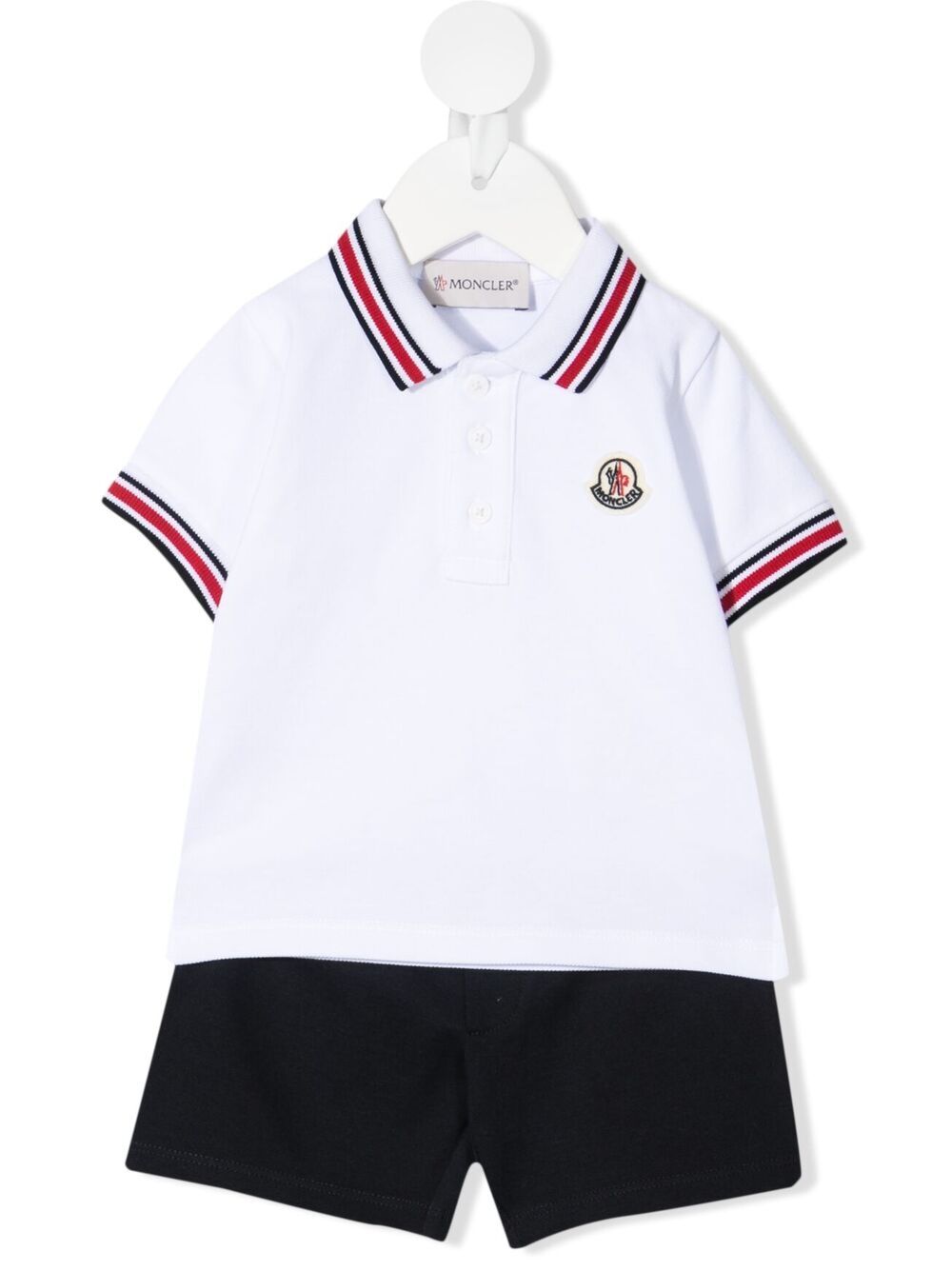 фото Moncler enfant комплект из футболки и шортов с логотипом