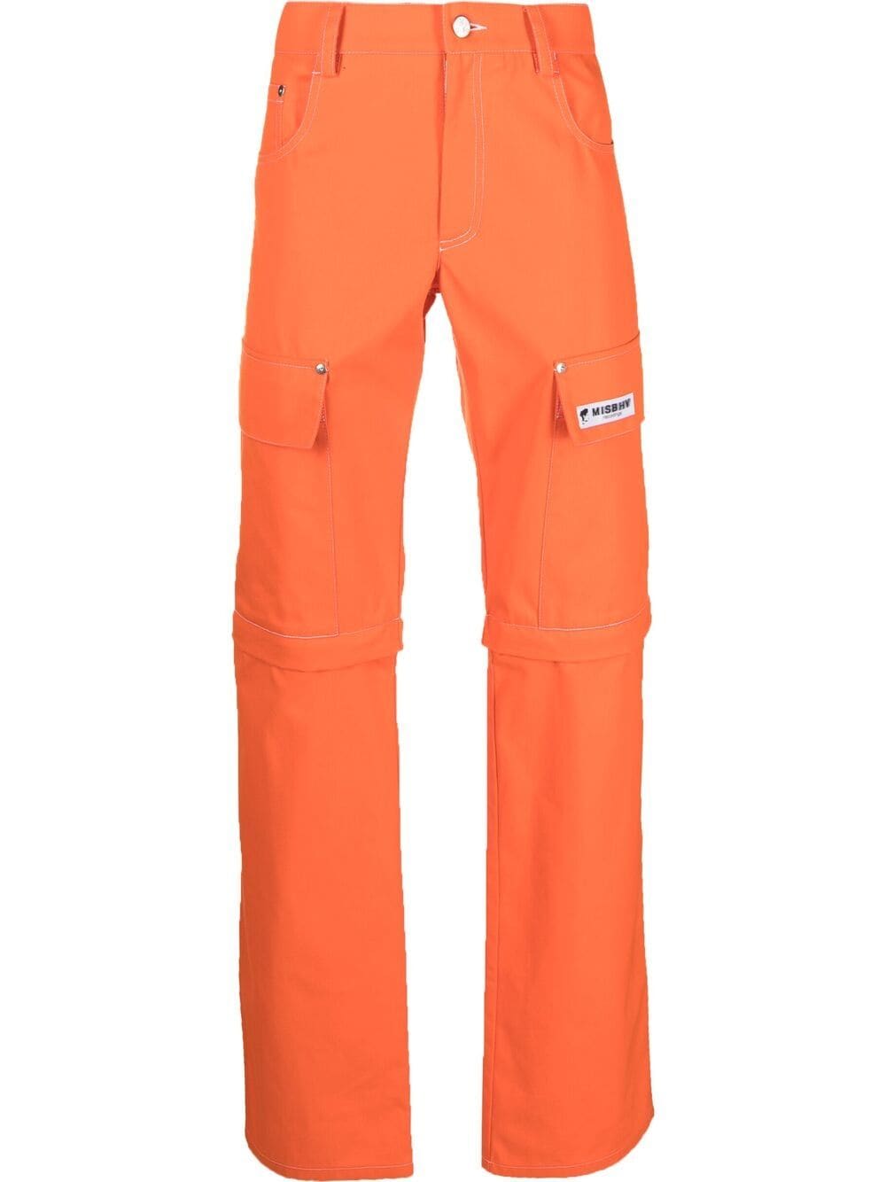 Misbhv Logo Straight-leg Trousers In Orange