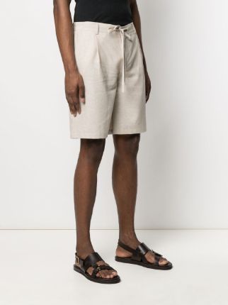 drawstring-waist knee-length Bermuda shorts展示图