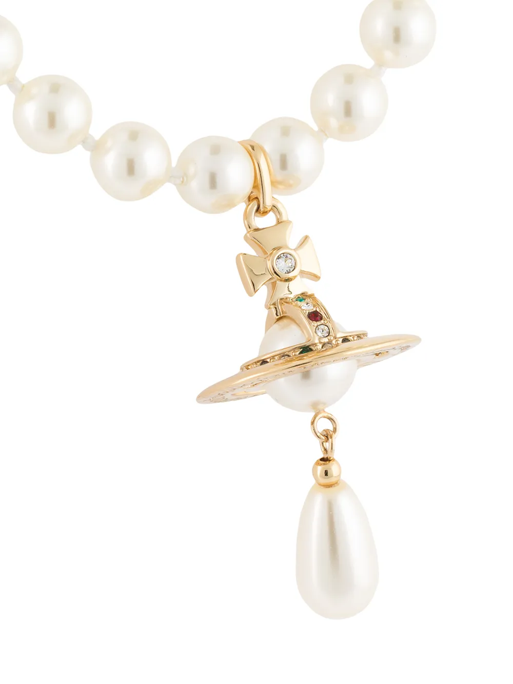 

Vivienne Westwood pearl drop choker - Blanco