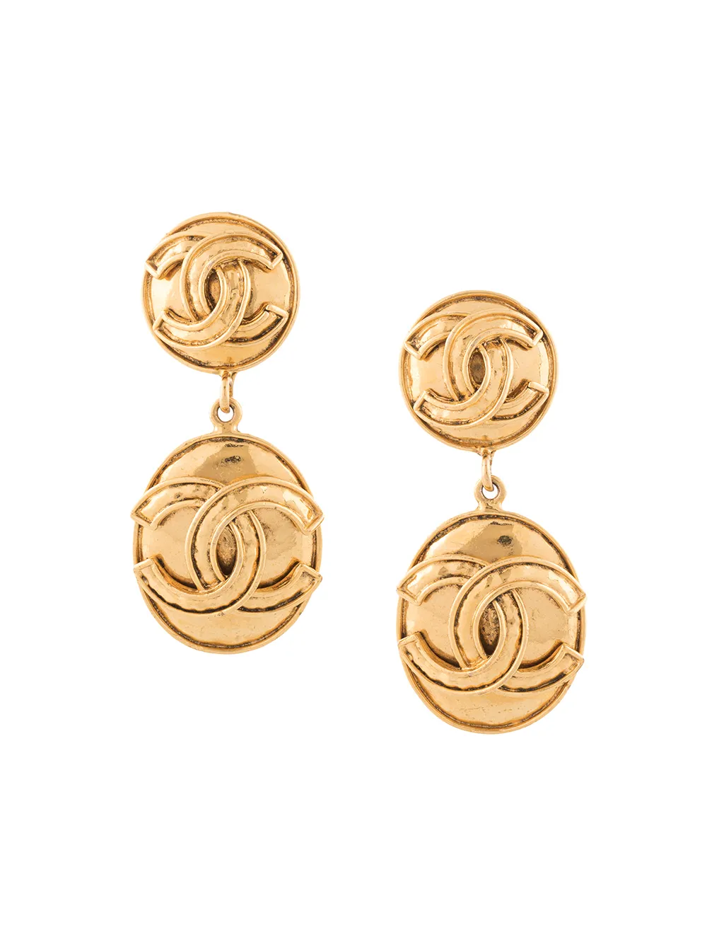 

Chanel Pre-Owned aretes con logo CC 1994 - Dorado