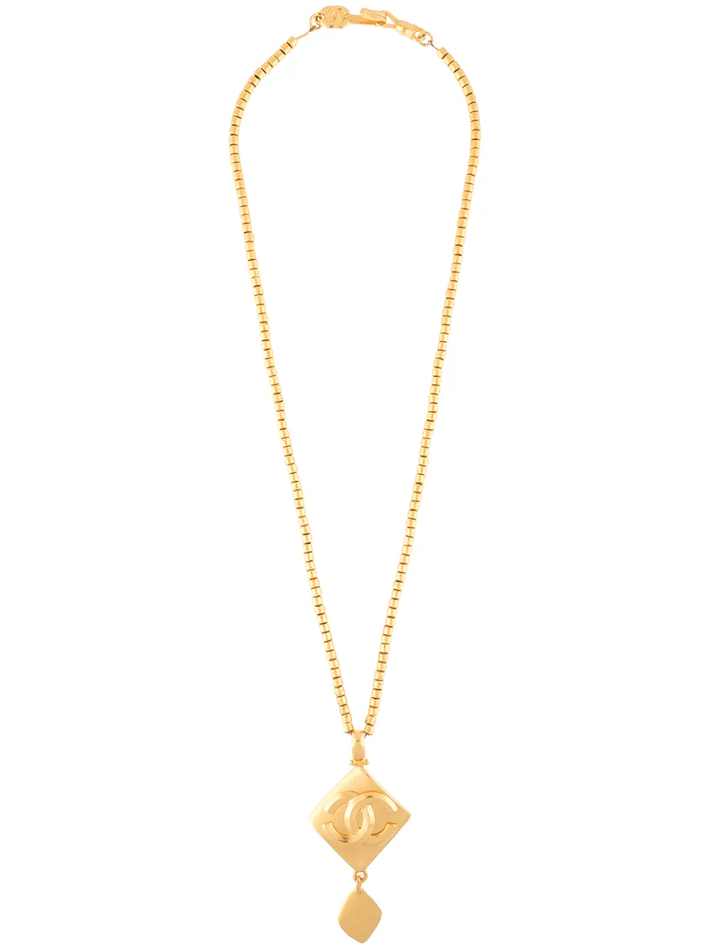 

CHANEL Pre-Owned 1996 CC rhombus pendant necklace - Gold