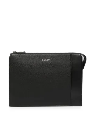 bally men's leather clutch bag