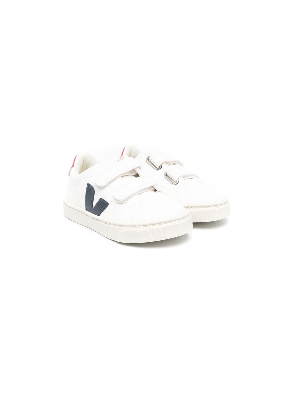 Veja Babies' V-12 Touch-strap Sneakers In White