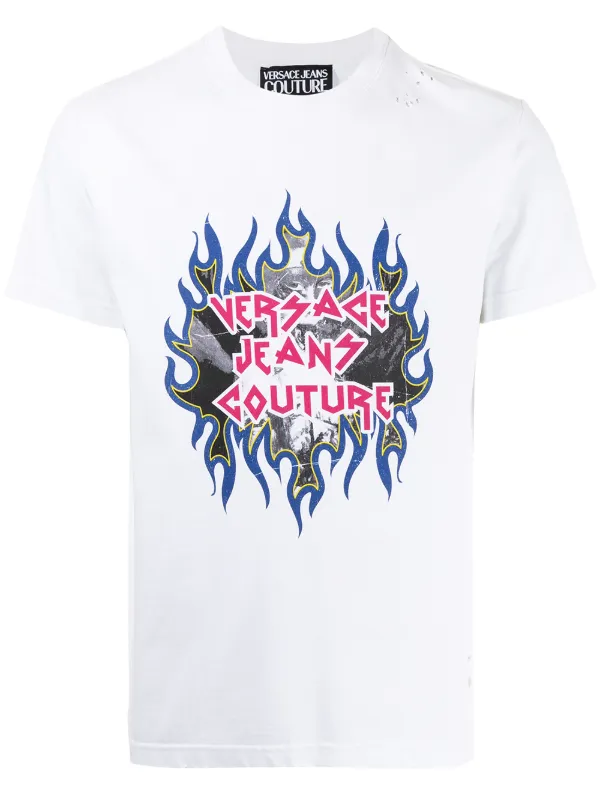 VERSACE JEANS COUTURE 柄入りTシャツ Versace Jeans Couture All Over Print T Shirt Black