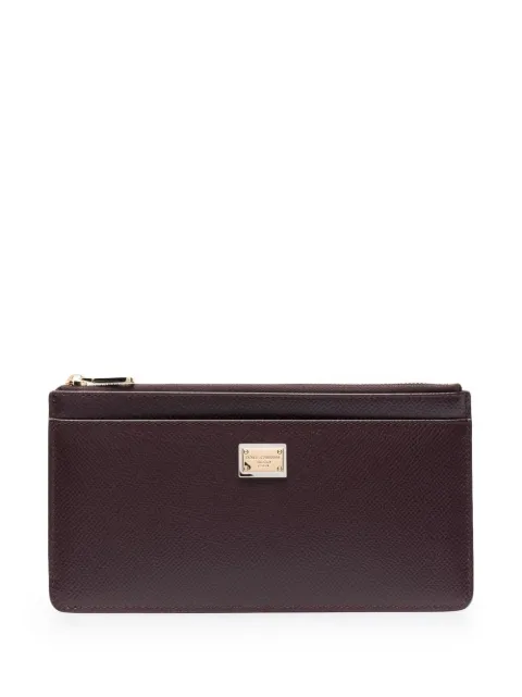 Dolce & Gabbana logo-tag zip-up card holder
