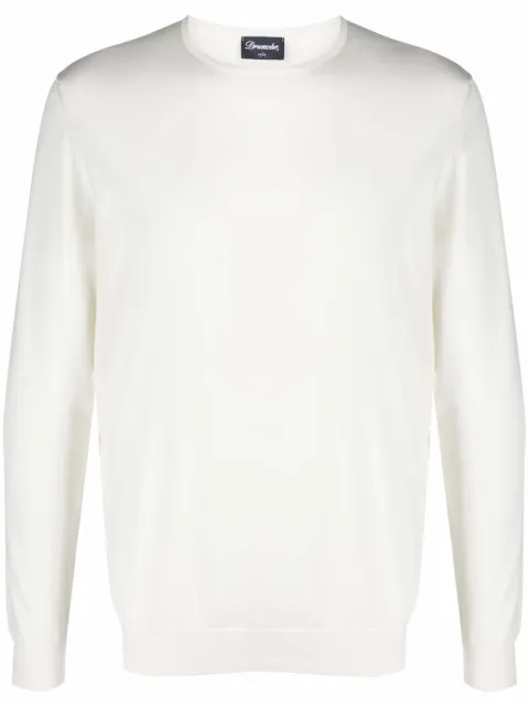 Drumohr crew-neck cotton jumper