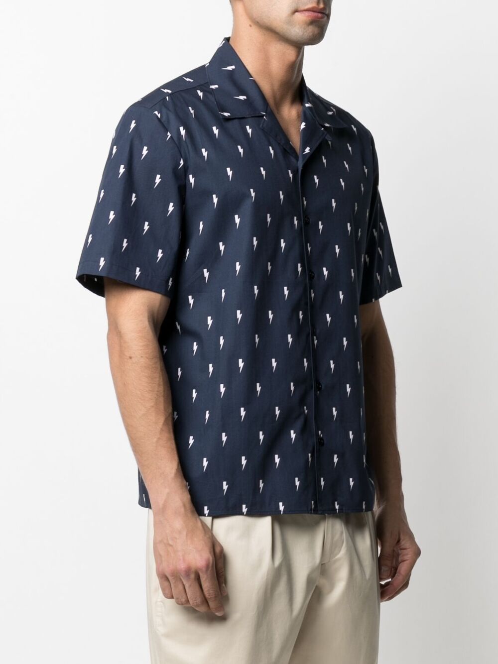 фото Neil barrett рубашка с принтом thunderbolt