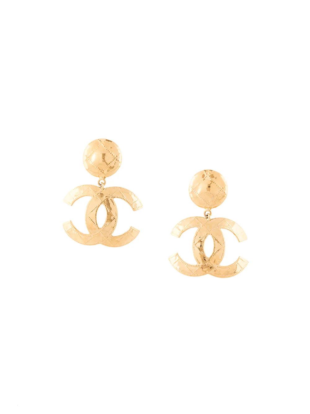 Image 1 of Chanel Pre-Owned 1994 CC Jumbo dangling clip-on earrings
