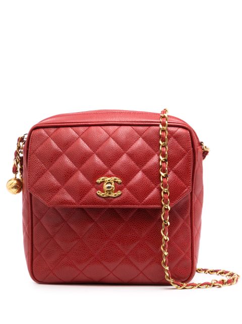 Affordable HOT SALE CHANEL 1992 CC diamond-quilted shoulder bag Women