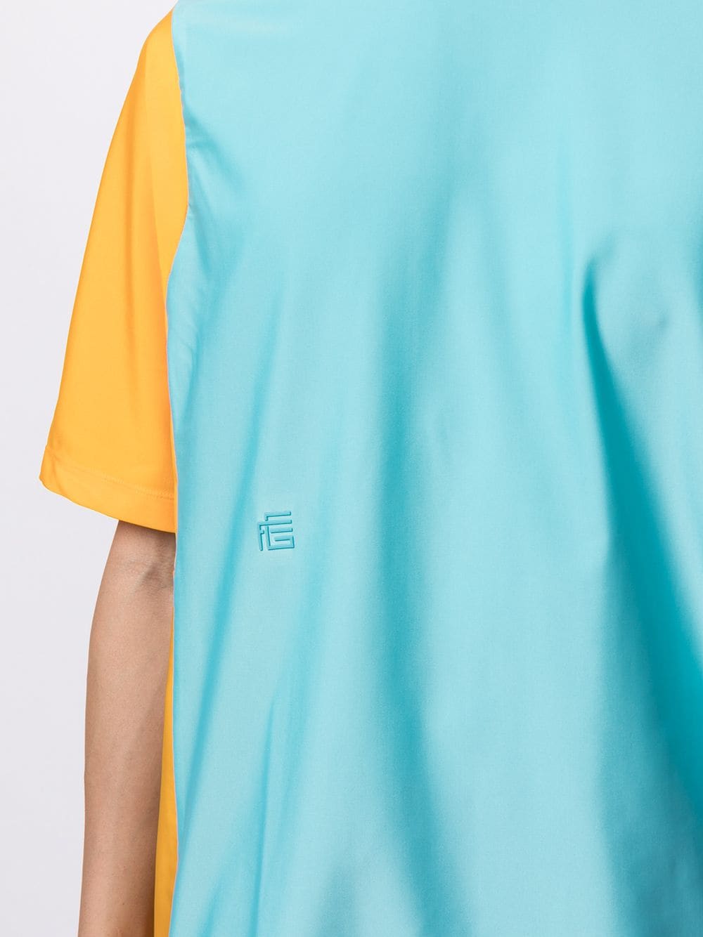 Shop Fumito Ganryu Colour-block Crewneck T-shirt In Blue