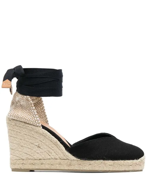 Espadrilles compensées à bride cheville nouée - Castañer - Modalova