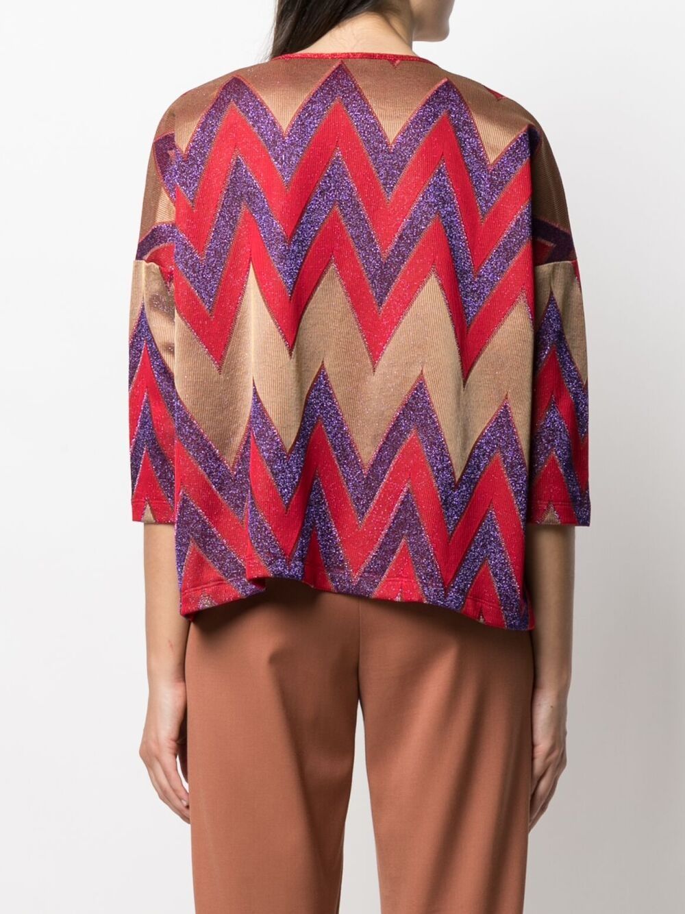 фото M missoni блузка с узором зигзаг