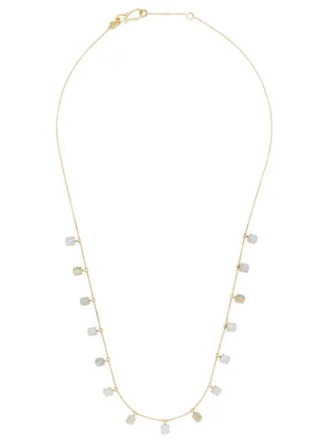 We by WHITEbIRD 18kt yellow gold opal drops necklace