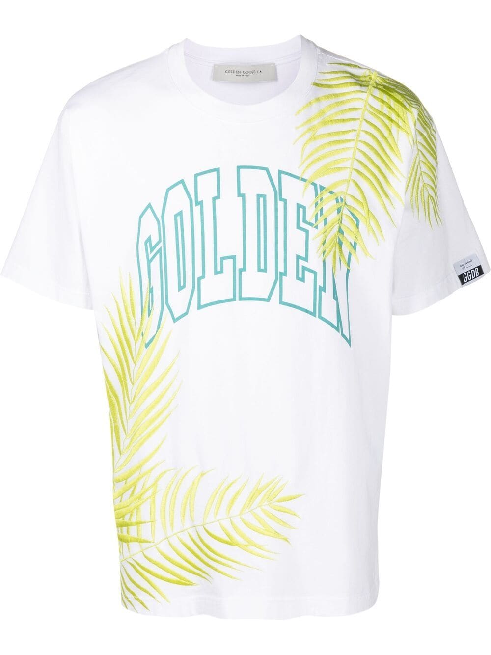 Golden logo-print T-shirt