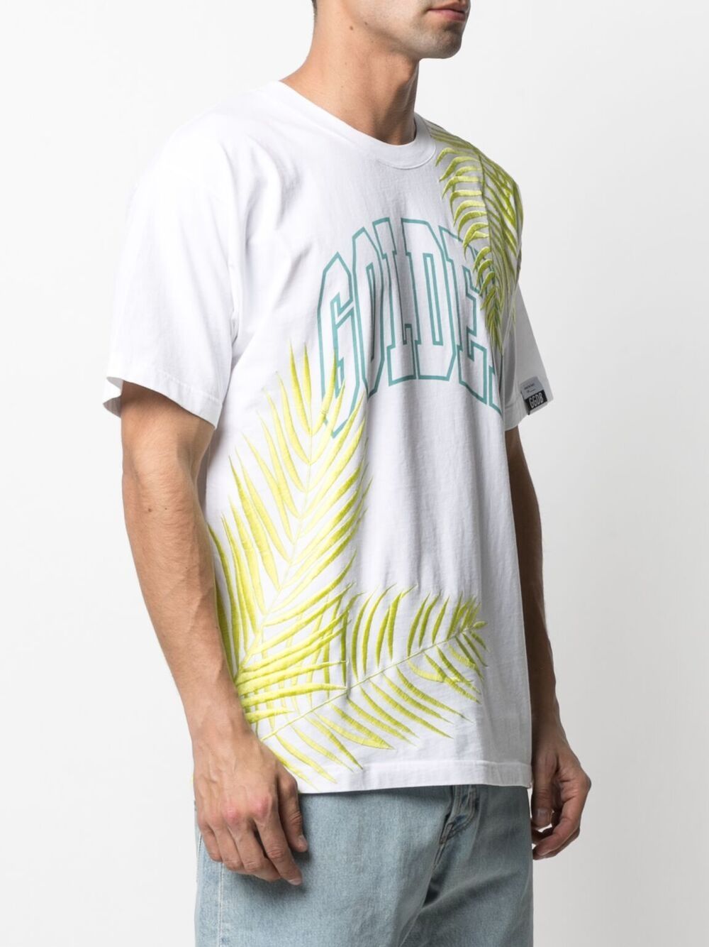 Shop Golden Goose Golden Logo-print T-shirt In White