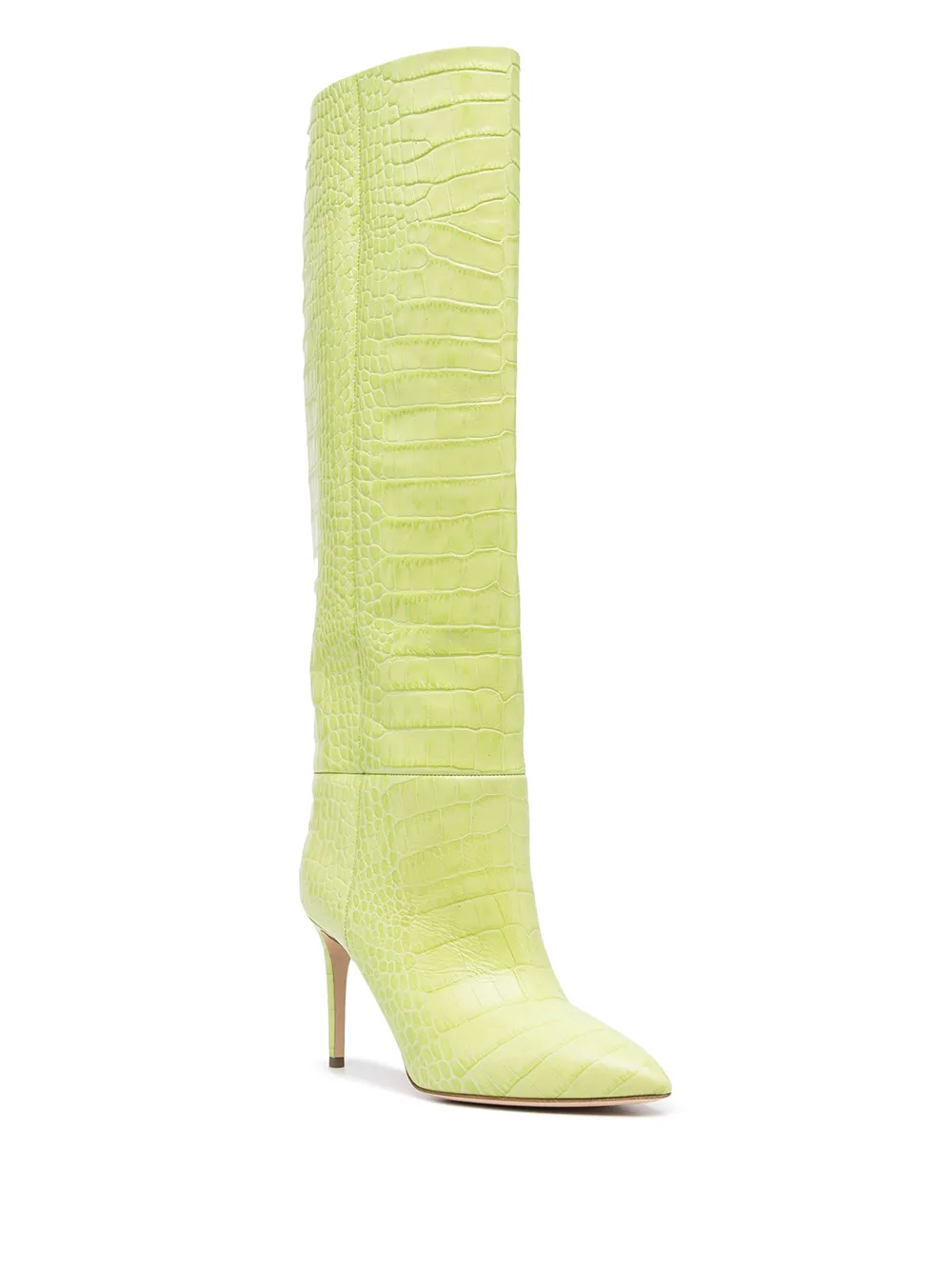 Paris Texas knee high 85mm stiletto boots Green