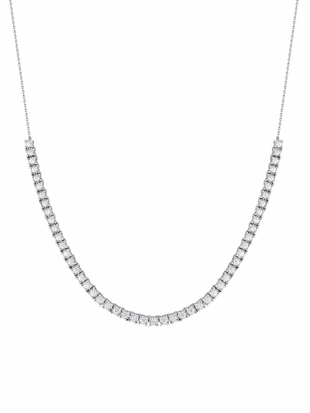 14kt white gold Ava Bea diamond tennis necklace