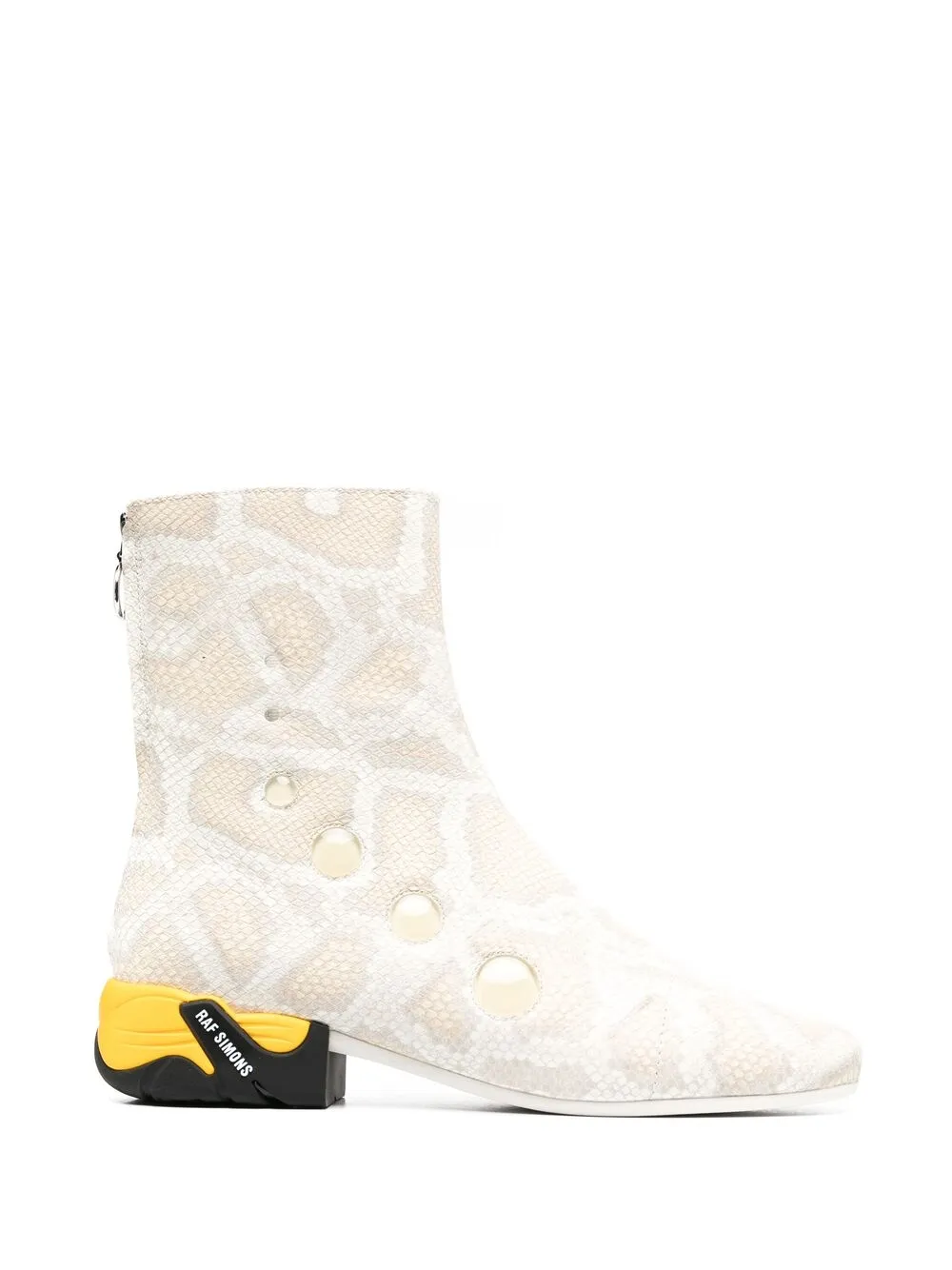 Raf Simons Solaris-21 45mm snakeskin-print Ankle Boots - Farfetch