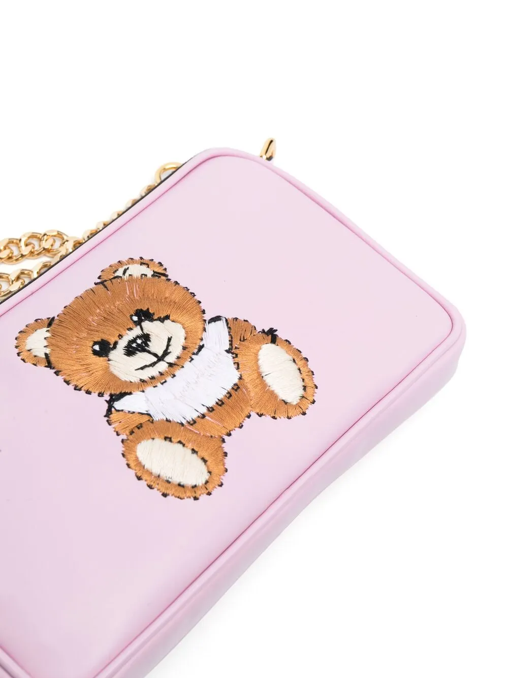 фото Moschino сумка через плечо с вышивкой teddy