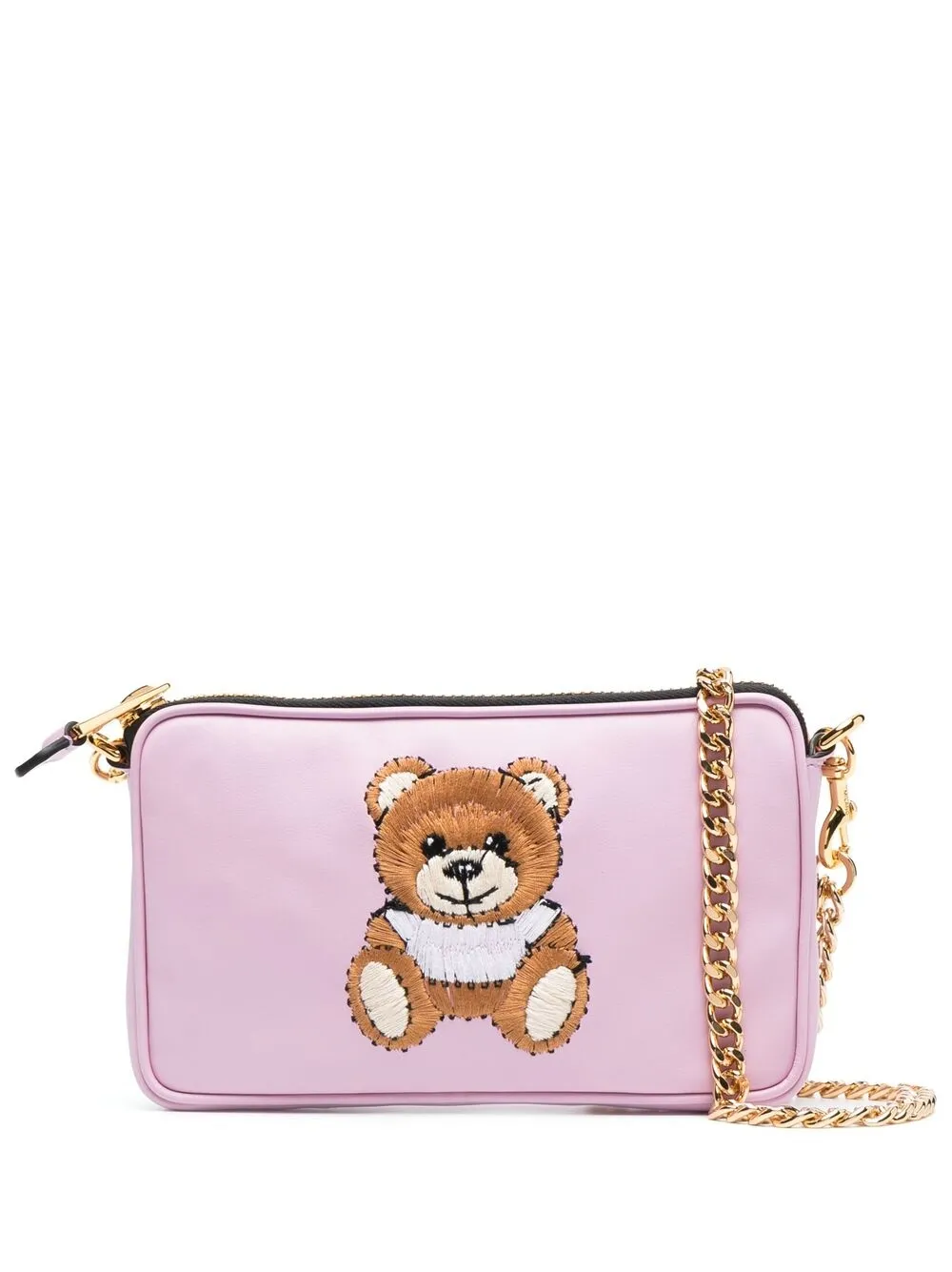 фото Moschino сумка через плечо с вышивкой teddy