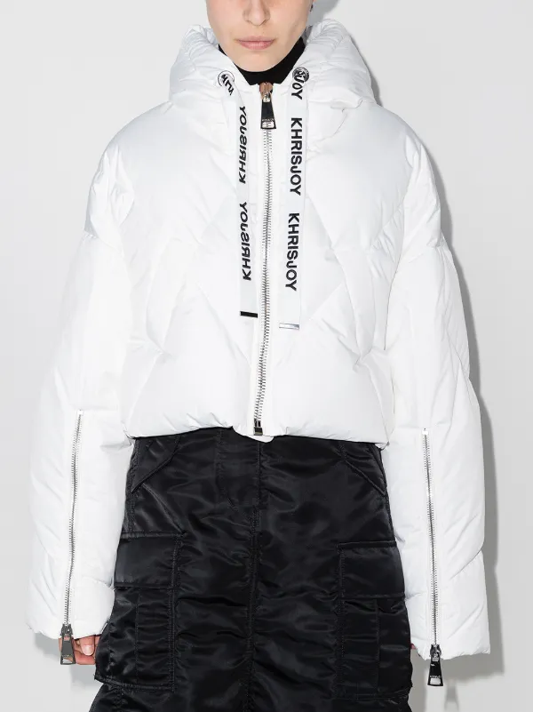 cropped hooded puffer jacket