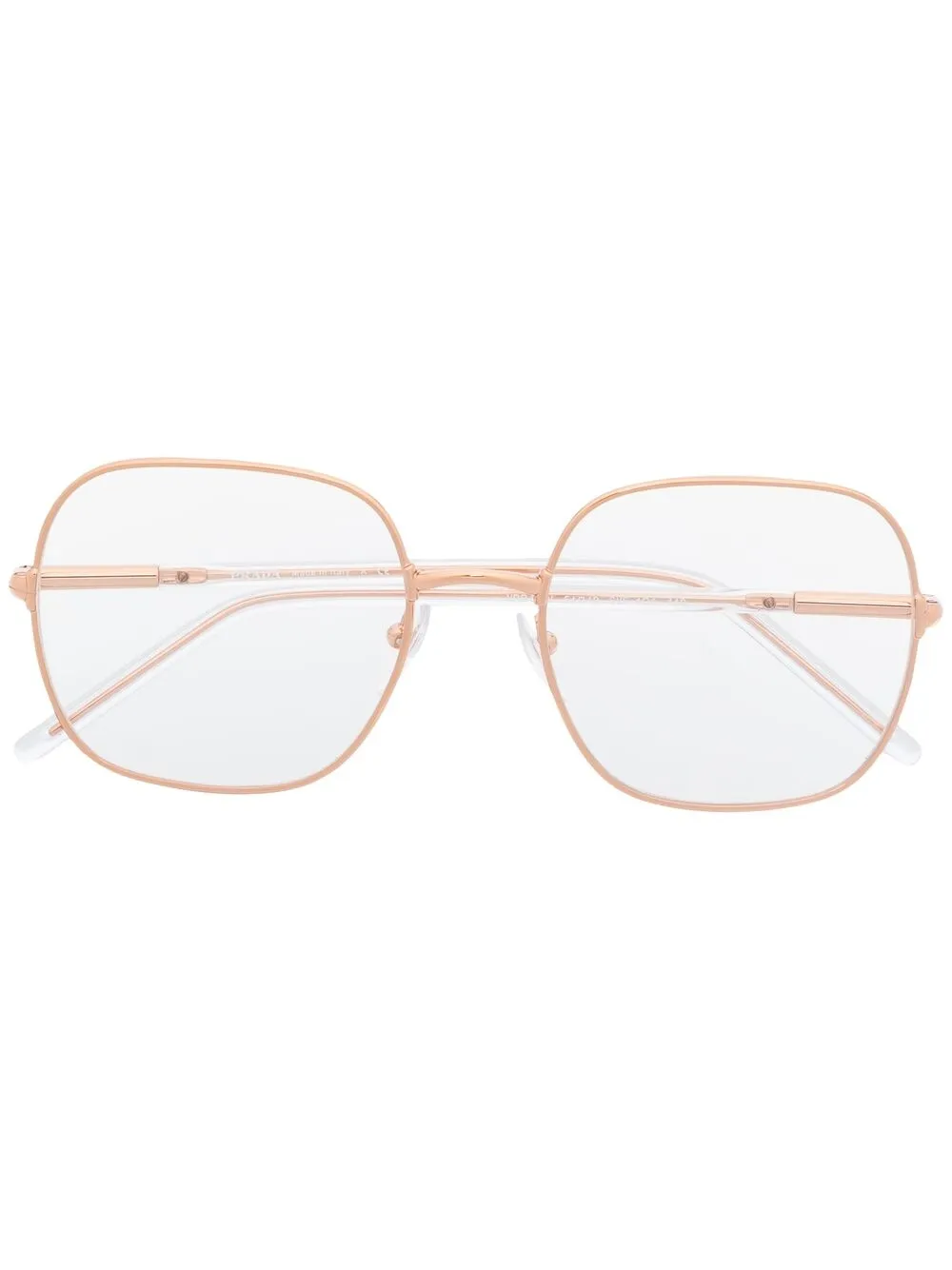 

Prada Eyewear lentes con armazon cuadrada - Dorado